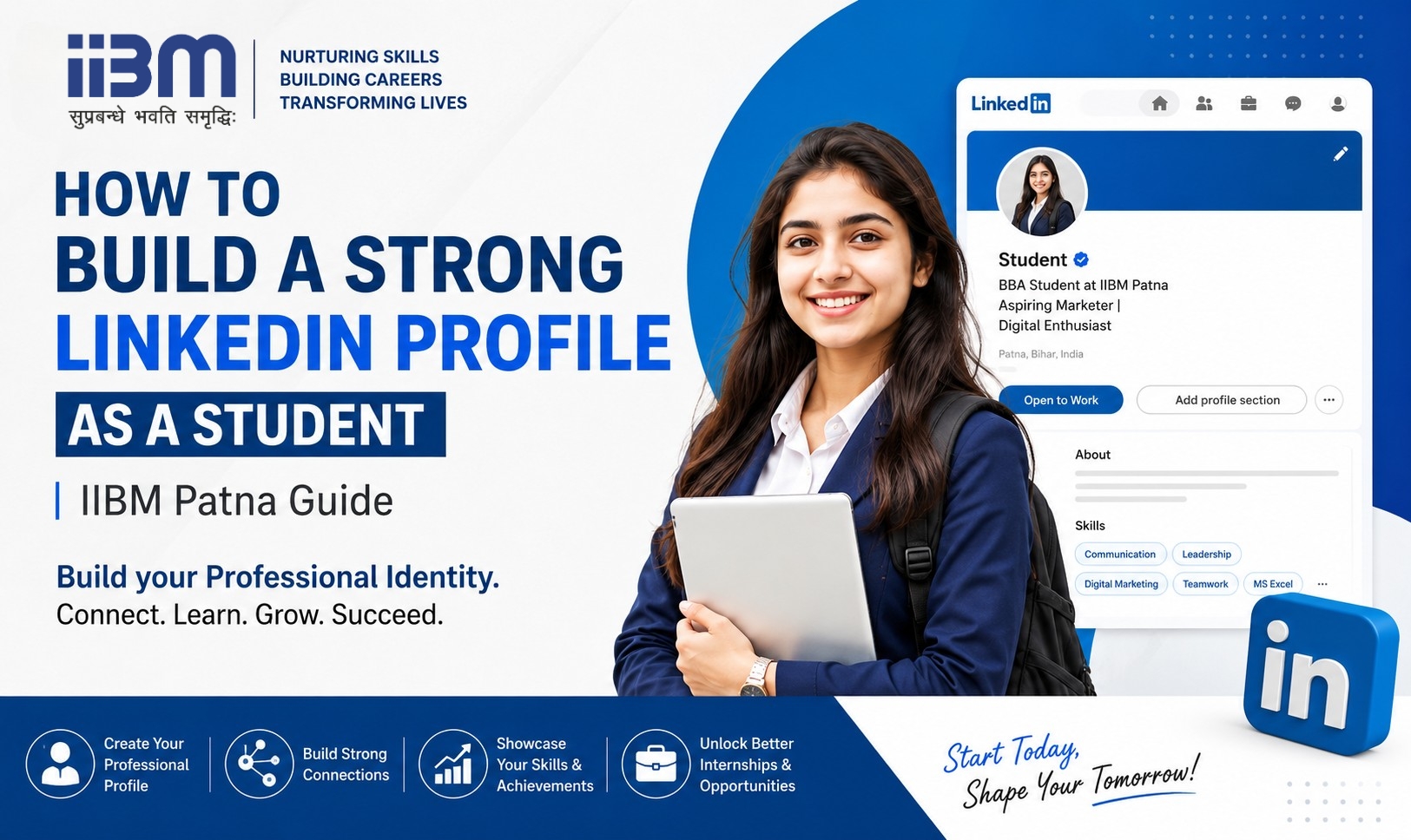 How to Build a Strong LinkedIn Profile as a Student | IIBM Patna Guide